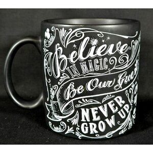Disney Parks Chalkboard Quotes Large Coffee Cup Mug Black White Disneyland World